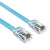 CableRack 7ft RJ45 to RJ45 Rollover Console Cable Baby Blue