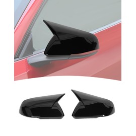 Summleaf for Ford Mustang 2015-2025 Rearview Mirror Cover Side Mirror Cover Exterior Accessories 2PCS Black (Suitable with Turn Signal)