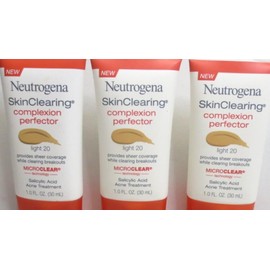 NEUTROGENA SKINCLEARING COMPLEXION PERFECTOR LIGHT 20 1 OZ - SET OF 3