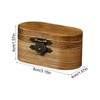 Bass Pick Holder,Wooden Oval Jewelry Organizer Box - 8cm Portable