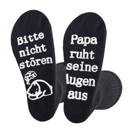 ZYXTLY Men's Gifts for Grandpa Dad Unusual Father's Day Gifts for Dad Birthday Funny Socks Grandpa Dad Gift Birthday Dads Christmas Father's Day for Dad Gifts, Socks Men 43-46, Black (black 4)