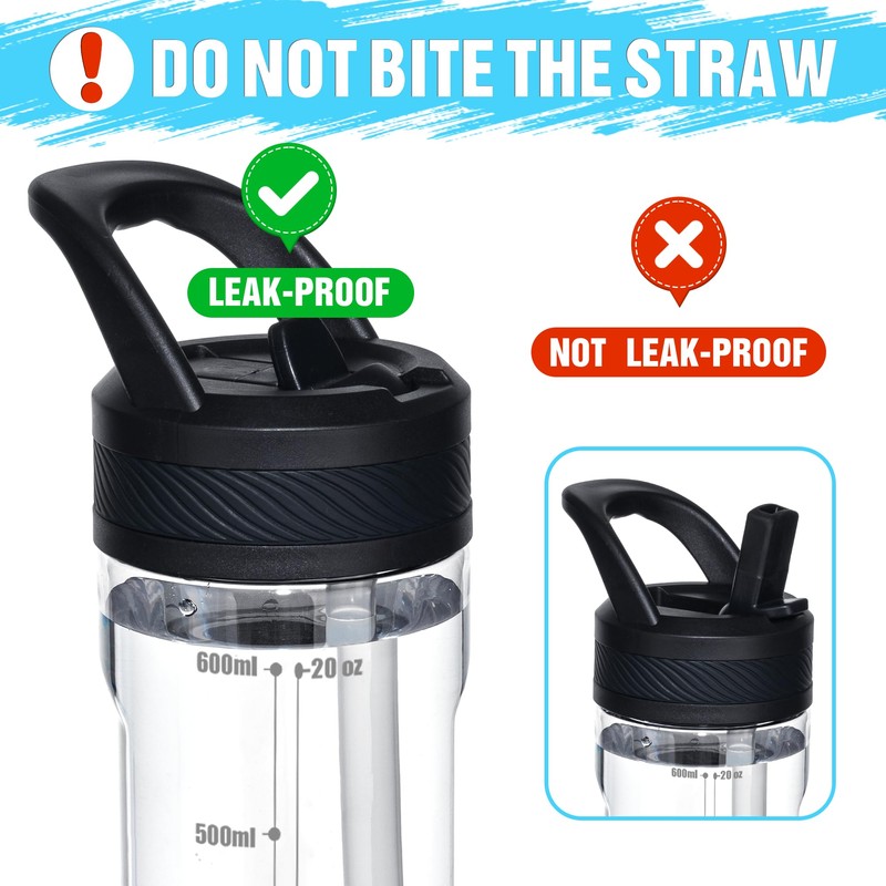 OLDLEY 20 kids Water Bottle with Straw,Tritan BPA-Free,Leak-Proof Design for