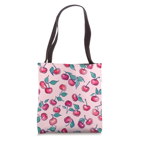 Whimsical Pastel Cherries - Cute Cherry Design Tote Bag