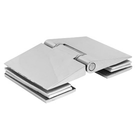 Glass Door Hinge, Bevelled Double-Sided Shower Door Hinges, Stainless Steel, Heavy Duty Glass Door, Cabinet, Display Cabinet, Gate Clamp, Replacement Parts for 8-12 mm Glass, Door Hinges/Hinges