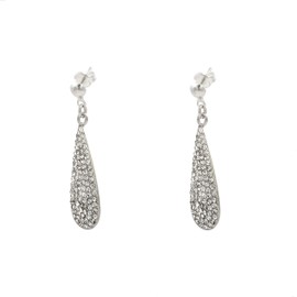 Agálea | Aretes Gota de Plata .925 y Cristal Mujer