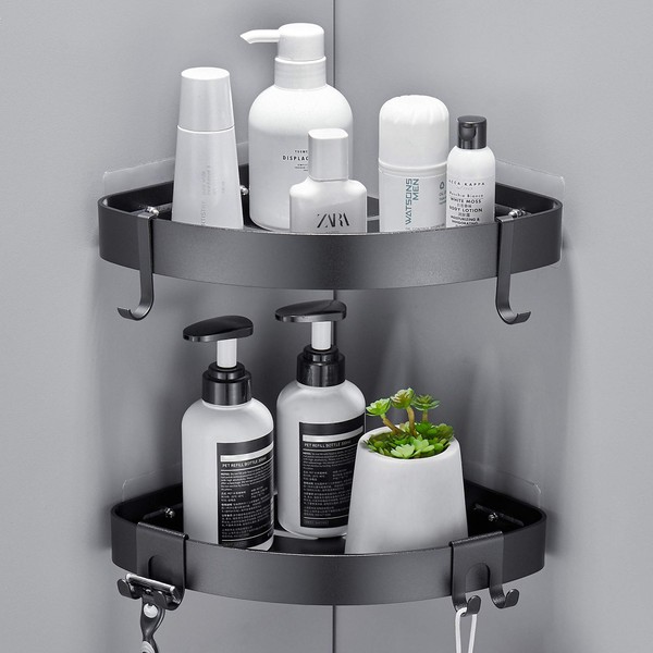 FIISAYL Shower Shelf No Drilling Shower Shelf Corner Bathroom Organiser