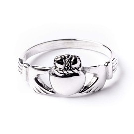 81stgeneration Women's Men's 925 Sterling Silver Claddagh Love Celtic Irish Ring