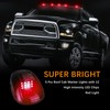 AMEXMART 5X Red LED Cab Lights Smoked Cab Roof Running