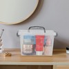 Nihenok 3 L Small Clear Storage Latch Box, 6 Pack