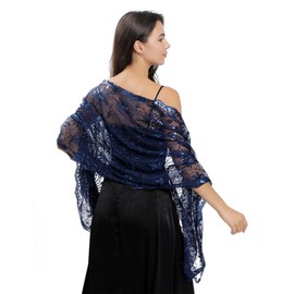 Cslbiuni Women’s Moon Star Pashmina Wrap for Evening Wedding Dress Silk Sheer Bridal Bridesmaid Shawl