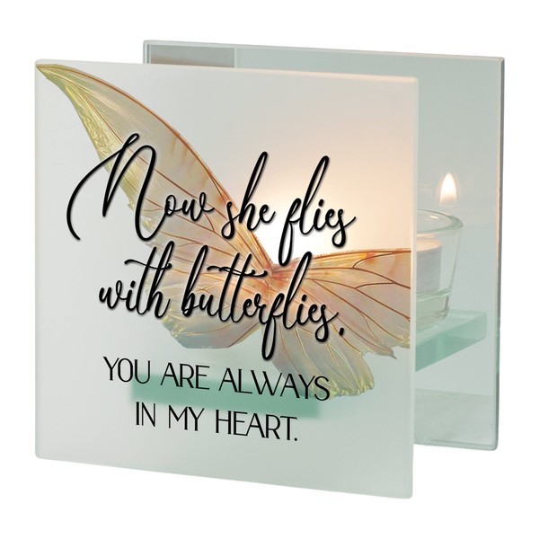 Elanze Designs Now She Flies with Butterflies Frosted Glass Mirrored