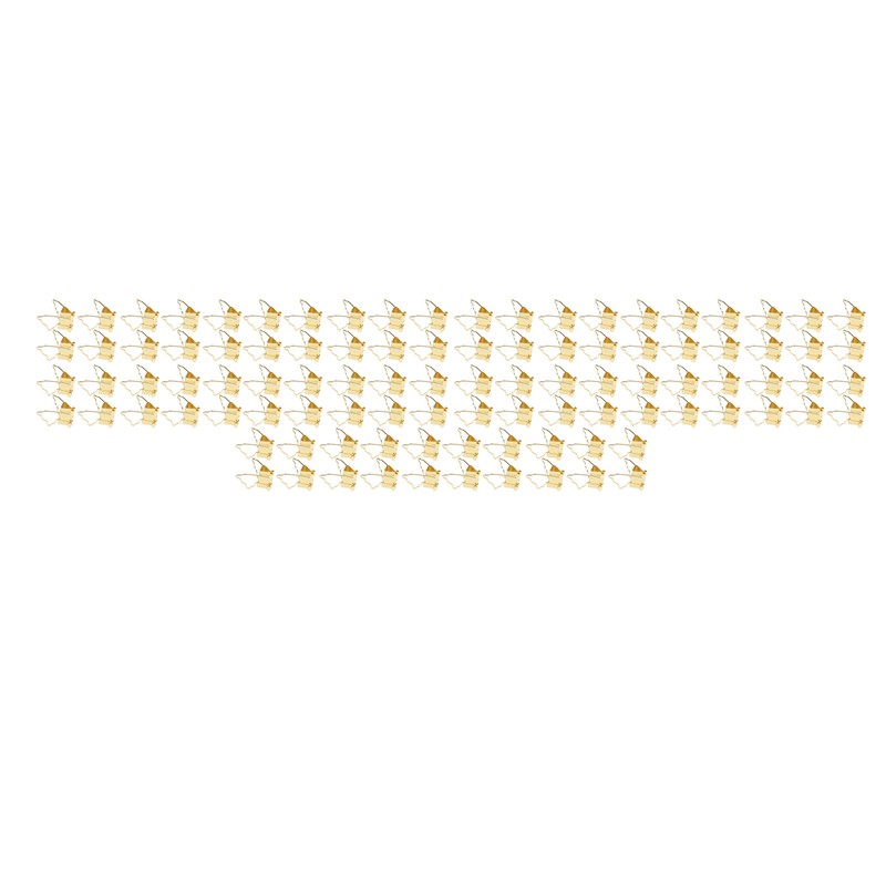 100pcs Binder Clips Strong Clamping Force Rust Prevention Metal Portable