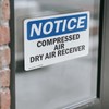 (2 Pack) Compressed Air Dry Air Receiver OSHA Notice Sign
