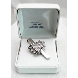 Flying Scotsman Steam Train Tie Clip (slide) in Fine English Pewter (wa)