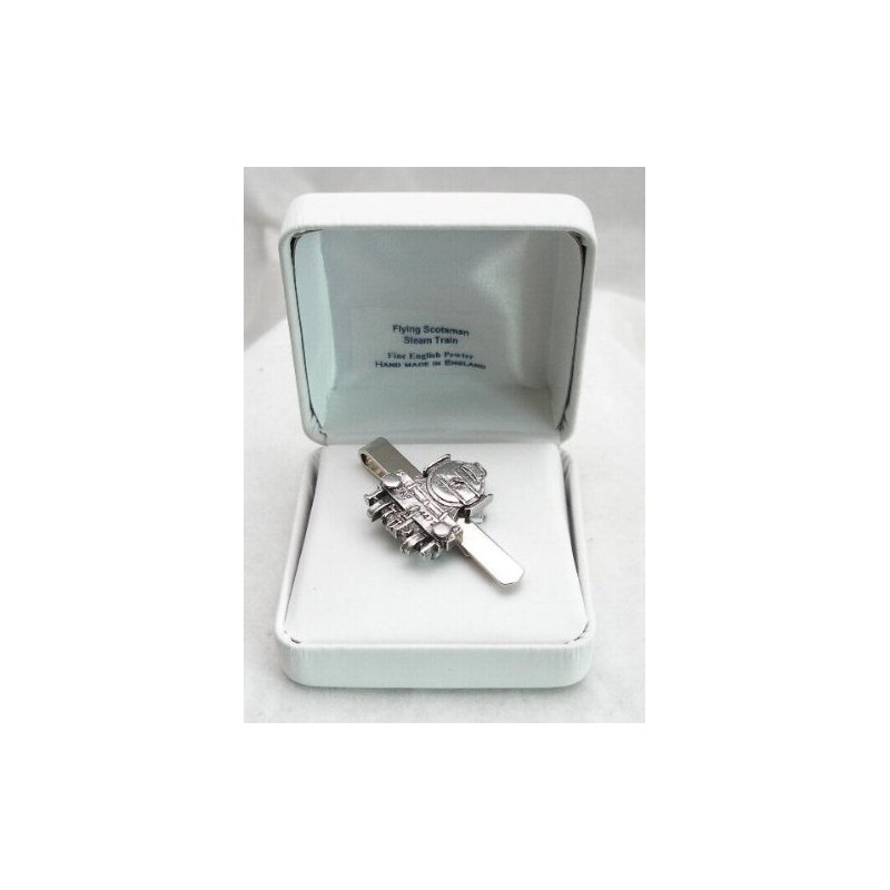Flying Scotsman Steam Train Tie Clip (slide) in Fine English