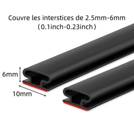 Norhogo D-Profile Window Seal, Cold and Sound Insulation, Seal Front Door Rubber Sticker, PVC Tape Car Door Frame, Seal Window (6M)