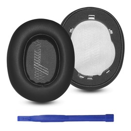 Adhiper Replacement Ear Pads for JBL E65 (E65BTNC)/Live 650 (650NC 650BTNC)/Duet NC Over-Ear Headphones Earpads with Softer Protein Leather Noise Isolating Foam (Black)