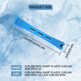 CZAYEFNH 50 Pieces Hair Wave Rods Short Non-Slip Hair Rollers Plastic with Elastic Band Perm Bars Hairdressing Tool with 2 Steel Spit Duck Comb for Hairdressers 0.35 Inches