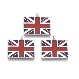 Libby's Market Place Set of 6 Union Jack Charm/British Flag Charm