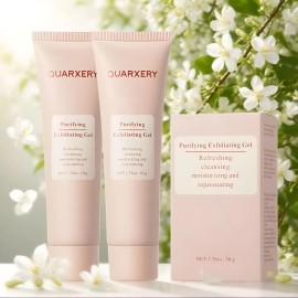 Gel Exfoliante Facial, Gel de Limpieza Facial -100g- QUARXERY Gel Exfoliante Facial Limpiador con Niacinamida - Cuidado de la Piel Purificante Profundo Reduce Poros para Piel Grasa, Seca y Mixta