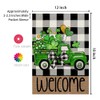 CROWNED BEAUTY St Patricks Day Shamrocks Truck Garden Flag 12x18