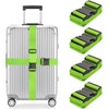 Generic 4 Pack Adjustable Luggage Straps, Fabric Webbing, Secure Cargo,