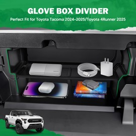 Karltys - Organización de coche para artículos pequeños, organizador de guantera desmontable, divisor de guantera para consola central para Toyota Tacoma 2024, 2025, 2026, accesorios interiores
