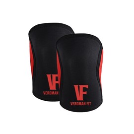[VEROMAN] ニースリーブ 7mm ひざ 膝 サポーター トレーニング ppi-gear008（レッド,L）
