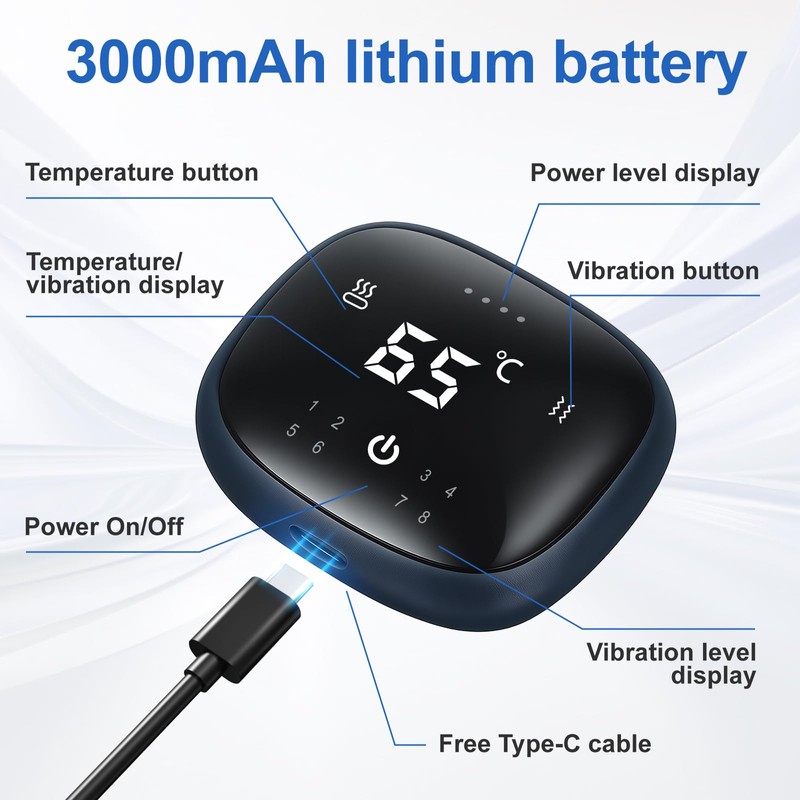 Sgakgu Knee Massager with LED Display, with 5-Speed Heat and