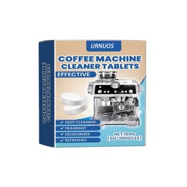 Urnuos Coffee Machine Cleaner Descaler Tablets 20 Pack, Coffee Maker Pot Descaling & Cleaning Tabs, Descale Drip Coffe And Espresso Machines