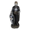 Ebros Black Cloaked Crusader Knight Of The Cross with Sword