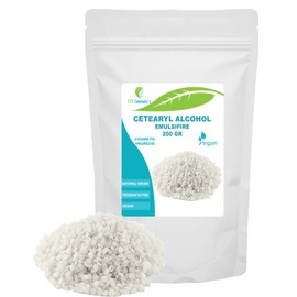 Cetearyl alcohol - 200 gr | Use as ingredient in Conditioners, Cream shampoos, skin care, body care, hair conditioning, sun care