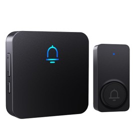 SECRUI Doorbell, Easy Installation Wireless Door Bell Kit with 1000FT Ultra-Long Range, 32 Chimes, 5 Volume Levels for Home, Classroom, Office-Black