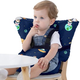 Vine Easy Seat Portable Travel High Chair | Adjustable, Safety, Washable | Toddler High Chair Seat Cover | Convenient Cloth Travel High Chair Fits in Your Handbag, Grey