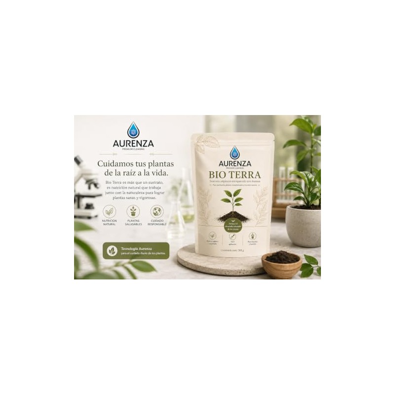 Aurenza Bio Terra Sustrato Enriquecido Humus 500 Favorece Desarrollo Saludable