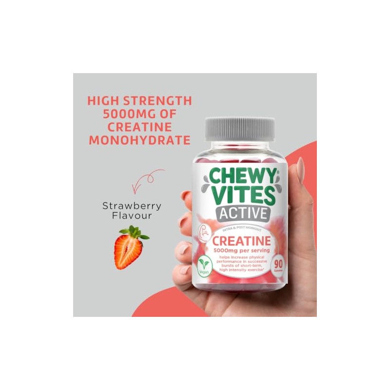 Chewy Vites Active Creatine Gummies 5000mg, 90 Count