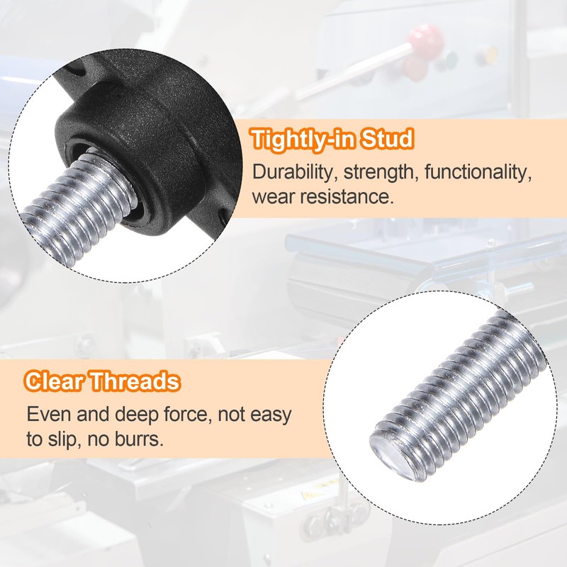 sourcing map 4pcs Tee Wing Knobs M10 x 20mm Metric