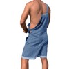 Karlywindow Mens Denim Bib Overall Shorts Loose Fit Summer Walk