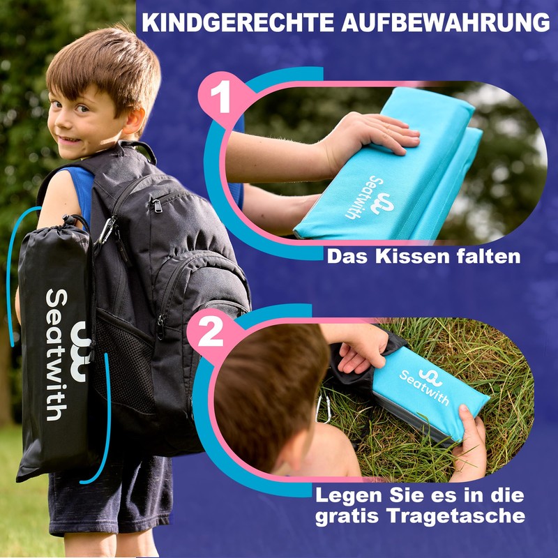 Seatwith Foldable Insulated Seat Cushion Outdoor Seat Mat for Children