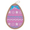 Bright Easter Egg Burlap Door Sign - Rustic Easter Home