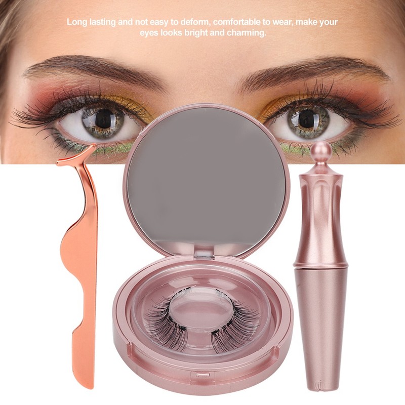 Magnetic Liquid Eyeliner Natural False Eyelashes Kit Magnet Fake Eyelashes