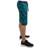 VIBES Men's Fleece Blue Splatter Print Active Short 13" Inseam