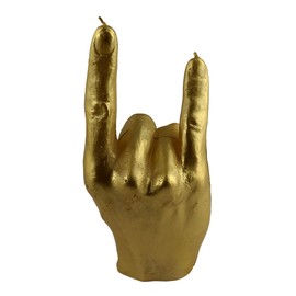 Freak Scene Kerze - XXL - Wachs Licht - Hand - Heavy Metal - gold