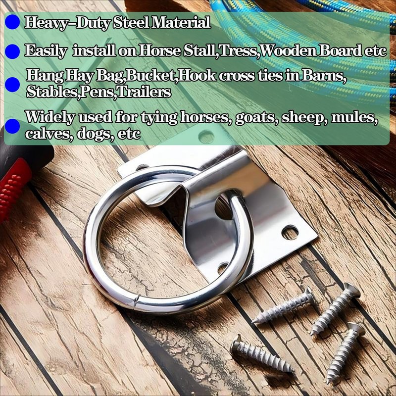 GAITWIN Cross Tie Ring for Horses, Block Tie Hitching Ring