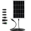 12V Solar Panel with 6 Optional Adapter Plugs,10W Solar Panel
