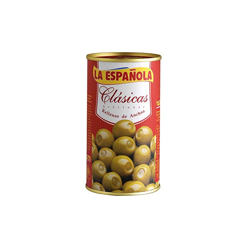 La Espanola. Clasicas Green Olives stuffed with Anchovies. 350g (12,35oz).