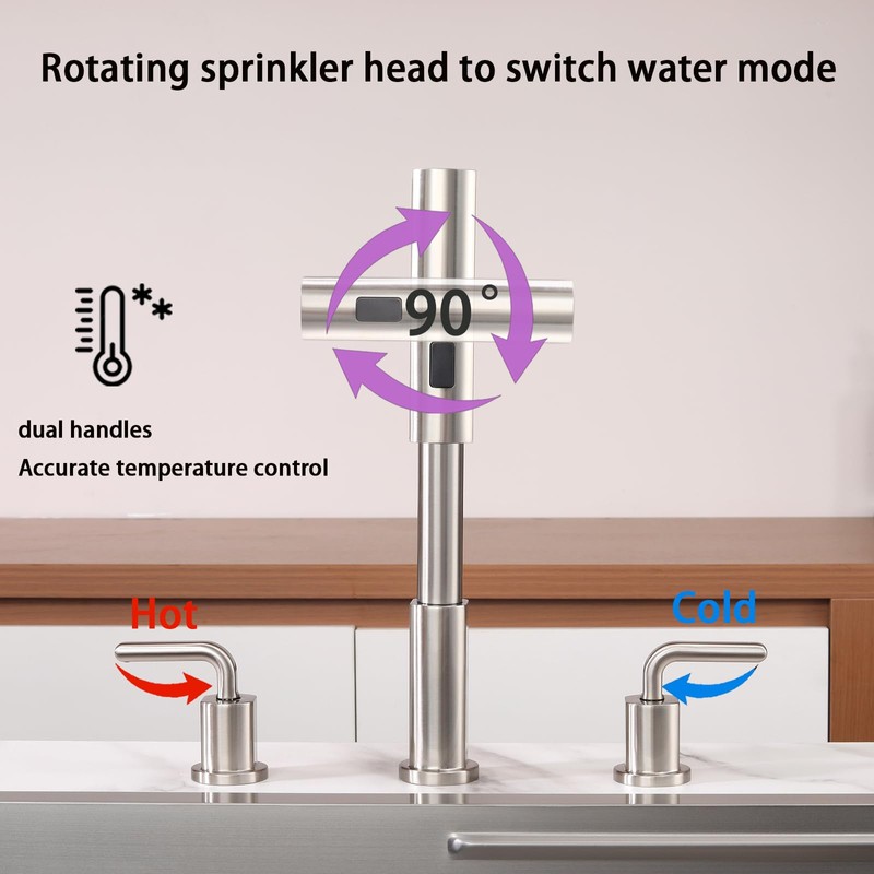 Kitchen Sink Faucet for 3 4 Hole with Sprayer -