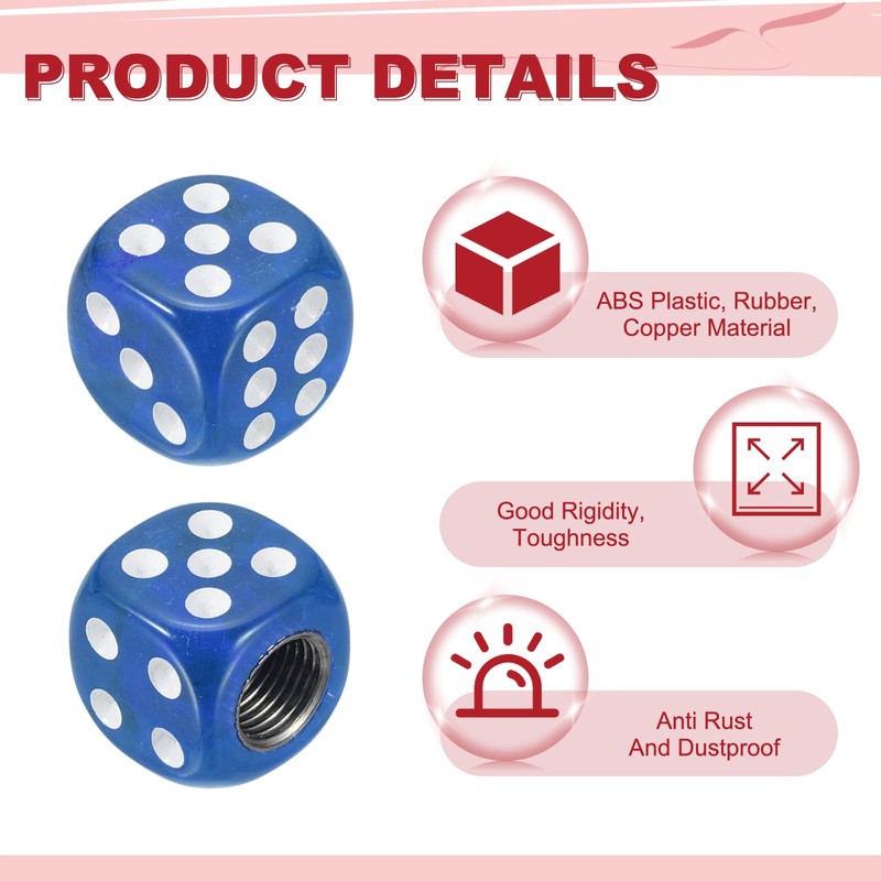 PATIKIL 4 Pcs Die Tire Valve Caps Universal Plastic Tire