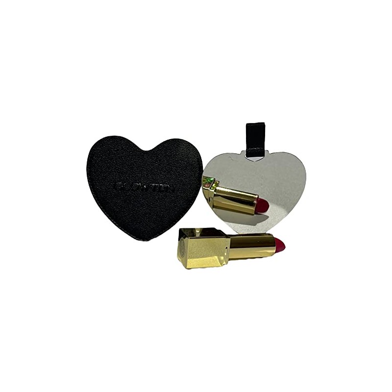 Glowten Shatterproof Unbreakable Stainless Steel Handheld Travel Compact Mirror Black
