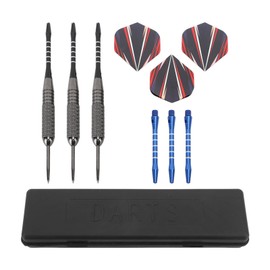 3PCS Metal Tip Darts Set for Dartboard Iron Aluminum Professional Darts with Shafts Barrels Storage Box for Teenager Beginner